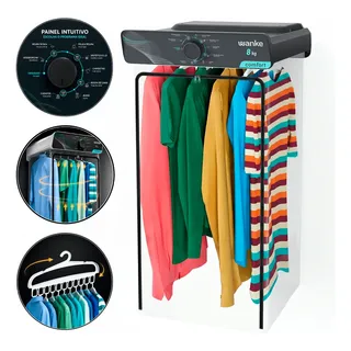 Secadora De Roupas Wanke Comfort 8kg Parede