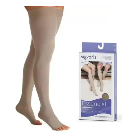 Meia Sigvaris Select Comfort 7/8 -20-30 - Ponta Aberta Natural_escuro M3
