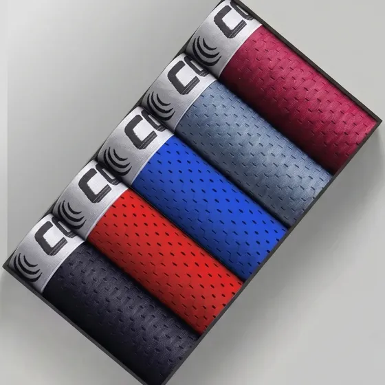 Kit 5 Cuecas Boxer Dry-fit Premium Masculina Plencia