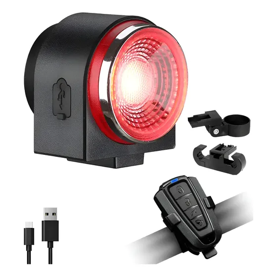 Alarme De Bicicleta, Controle Remoto De Luz Traseira Com Sen