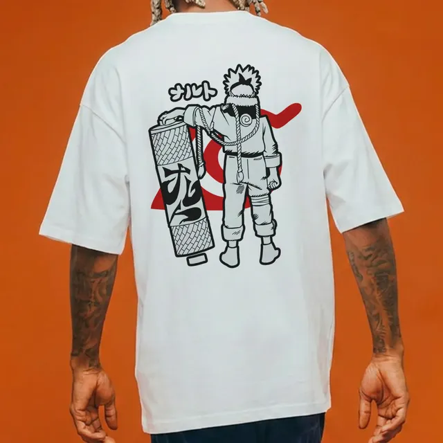 Camiseta Oversized Anime Clássico Naruto Uzumaki Ref: 0443