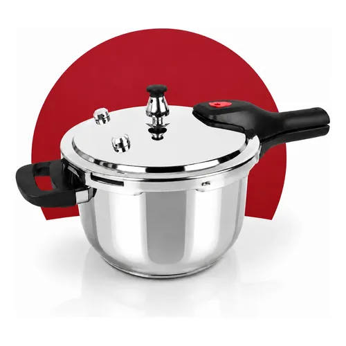 Panela De Pressão Aço Inox 4l Fundo Triplo 20cm Sunchan Prateado