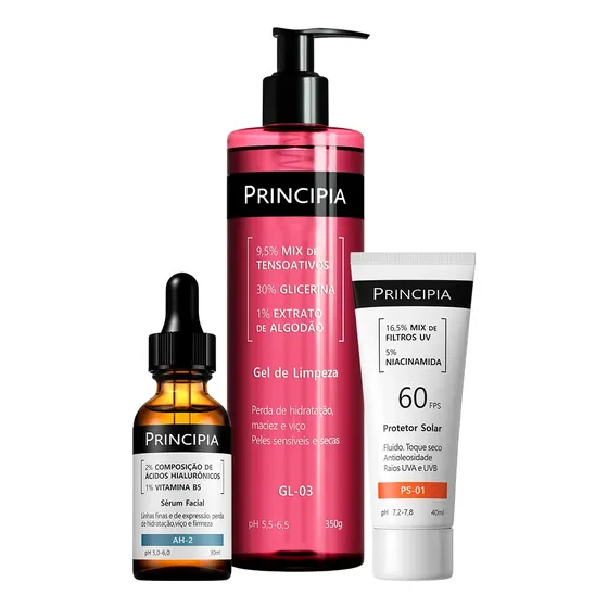 Principia Kit Hidratação Hialurônica + Gl-03 + Ps-01 Fps 60