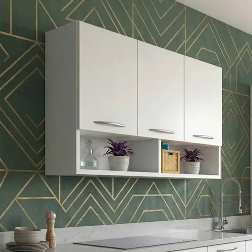 Armário Aéreo Suspenso Em Mdp 90x62x27 C/ Espaço Decorativo Branco