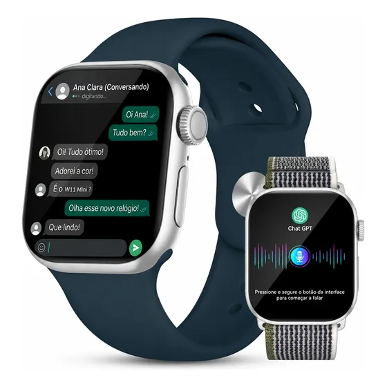 Smartwatch Aurafit A11pro Tela Hd 2,02 Resposta Do Whatsapp