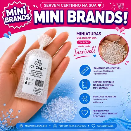 Itens P/ Mini Brands Realistas Ovo - Gelo - Miniatura