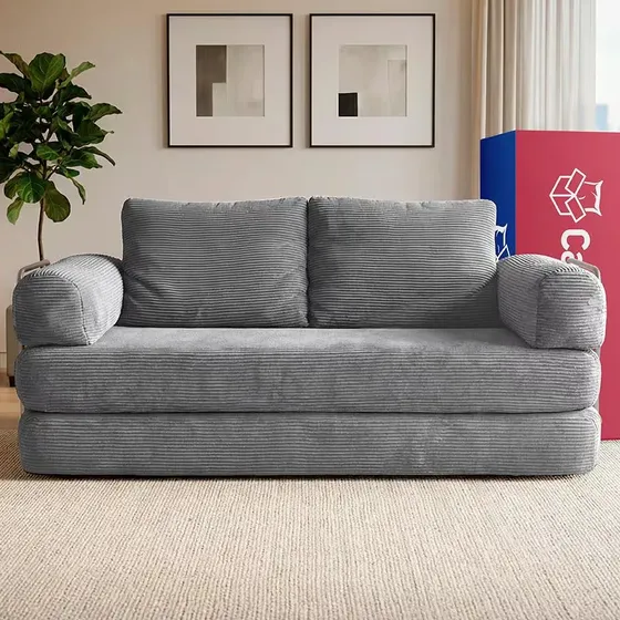 Sofá-cama 3 Lugares Smartbox Xpandtech D33 Velourê Inbox