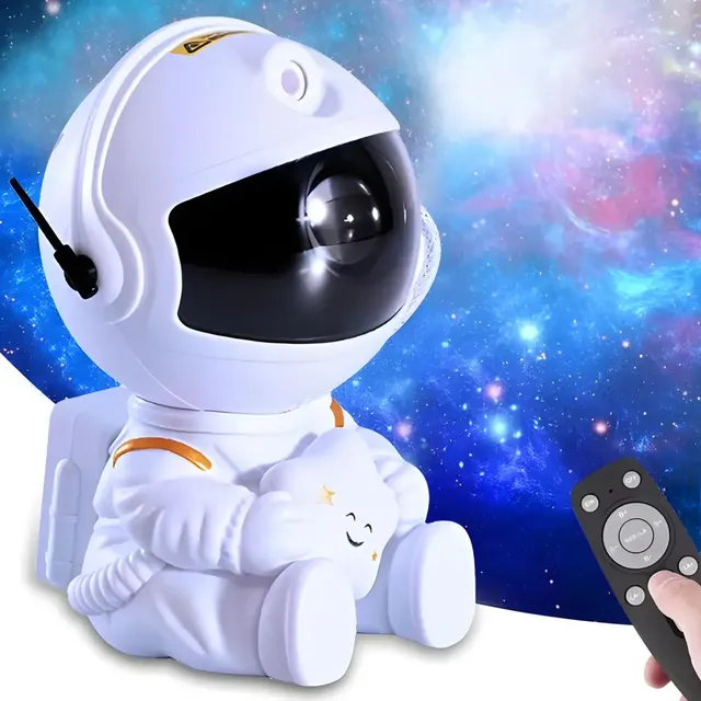 Mini Luminária Astronauta Robozinho Projetor Astronauta Luz