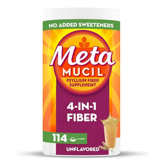 Metamucil, Suplemento Diário De Pó De Casca De Psyllium, Pó