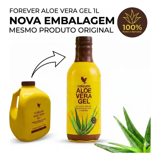Suco De Aloe Vera Puro Gel Forever 1l Babosa Vegano Natural