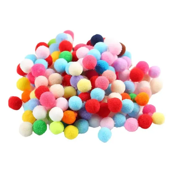 600 Mini Pompom Bolinha Artesanato 10 Mm Colorido 1cm Macias