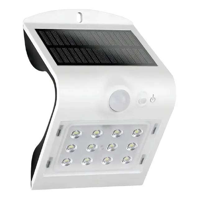 Arandela Solar Led Demi 6500k Ip44 C/ Sens. Movimento Branco