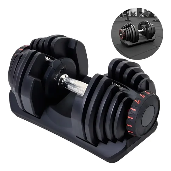 Barra Halter Anilhas Dumbbell Ajustável Regulável 40kg Pro