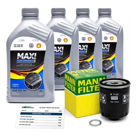 Kit Troca De Oleo 5w40 Gol Voyage Polo Fox Saveiro G5 G6 G7