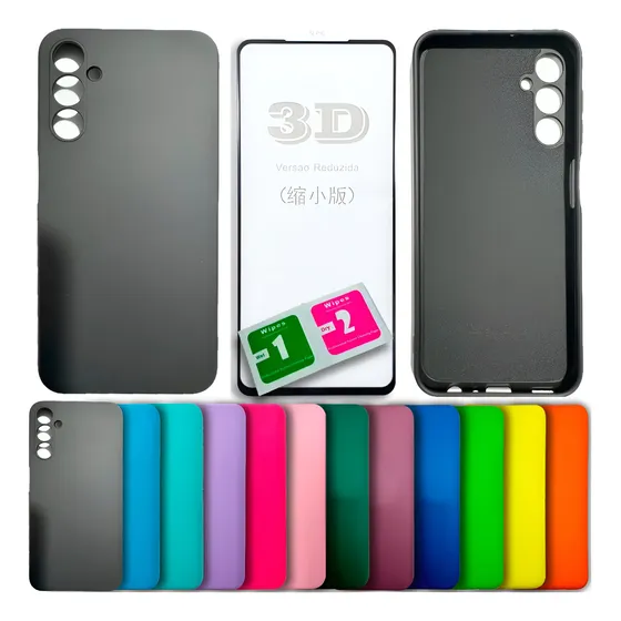 Kit Película 3d + Capa Silicone Veludo P/ Galaxy A36 5g