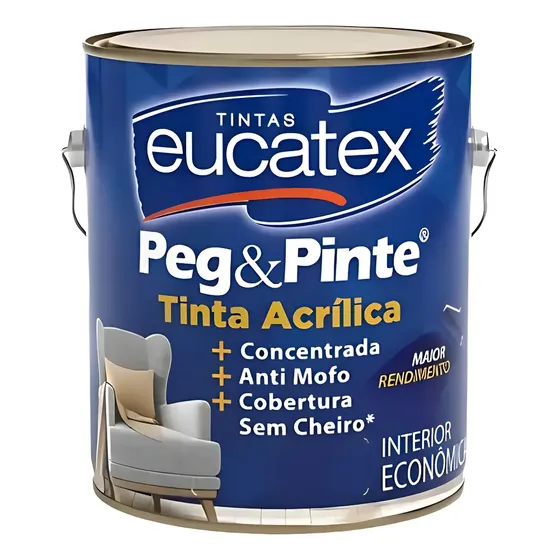 Tinta Acrílica Fosca Antimofo Eucatex 3,6l Base Água