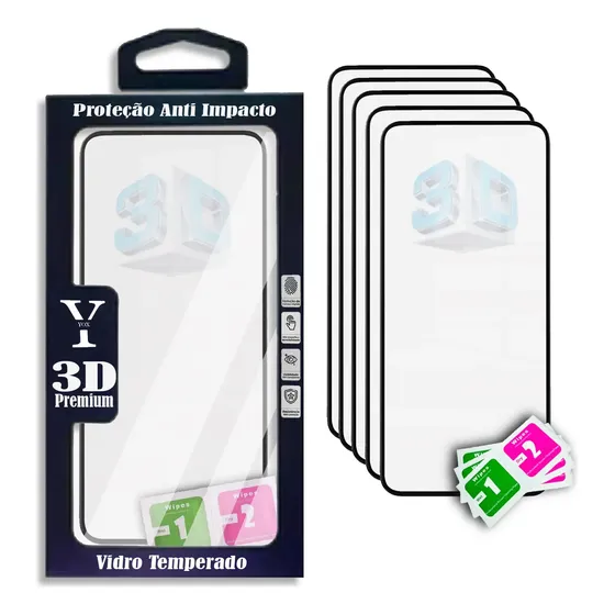 5 X Película Vidro 3d Anti Impacto Paragalaxy A16 A26 5g