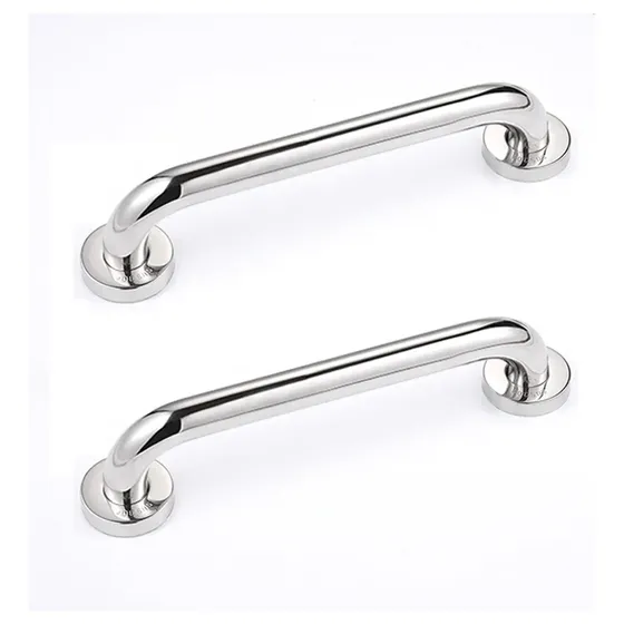2 Barra Apoio Aço Inoxidável 60cm Banheiro Idoso Deficiente