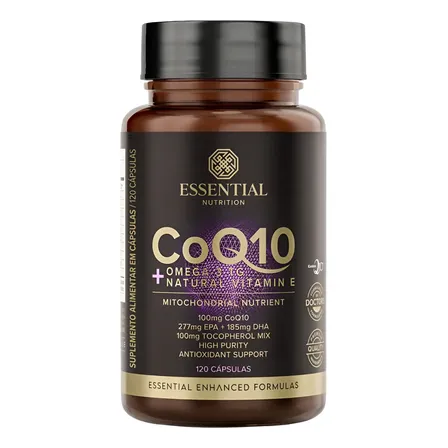 Coenzima Q10 Coq10 + Ômega 3 Tg Essential Nutrition 120 Cáps