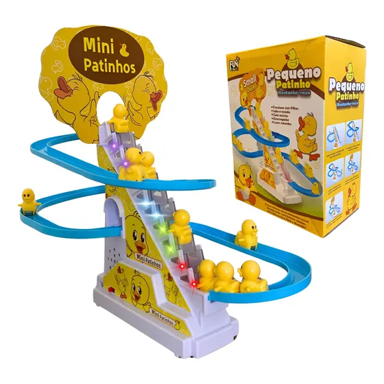 Brinquedo Pista Patinho Escorregador Musical Pato Luz Escada