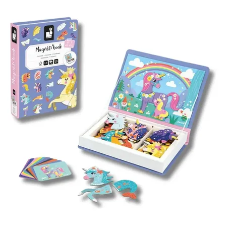 Livro Magnetico Infantil Educativo Montessori Unicornio