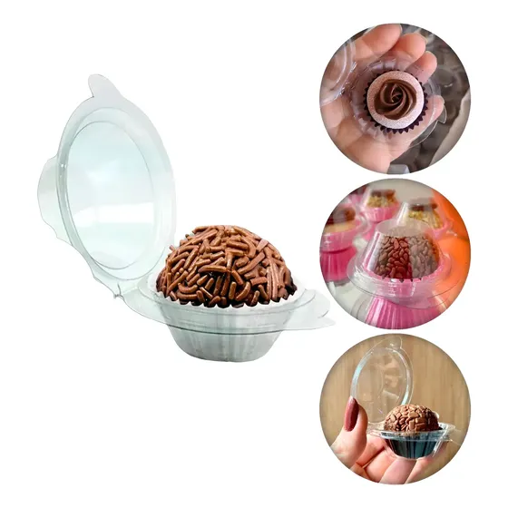 200 Embalagem Brigadeiro Individual Unitário Docinho Blister