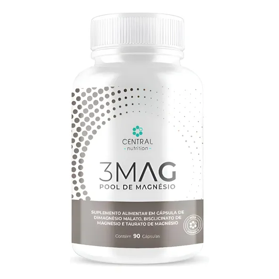 3mag Magnesio Suplemento Dimalato Quelato Central Nutrition