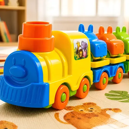 Brinquedo Trenzinho Carrinho Educativo Presente Bebe 1 Ano