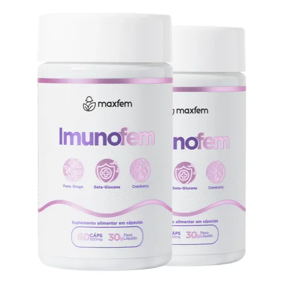 Kit 2x Imunofem Suplemento Saúde Íntima Feminina Maxfem