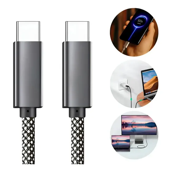 Cabo Fastcharge 240w 2 Pontas Tipo-c 20gbps 4k/60hz 2m Usb-c