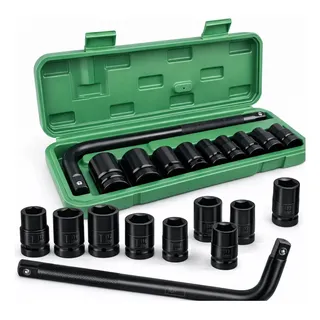 Kit Jogo Soquete Pito Cachimbo Impacto 1/2 Sextavado