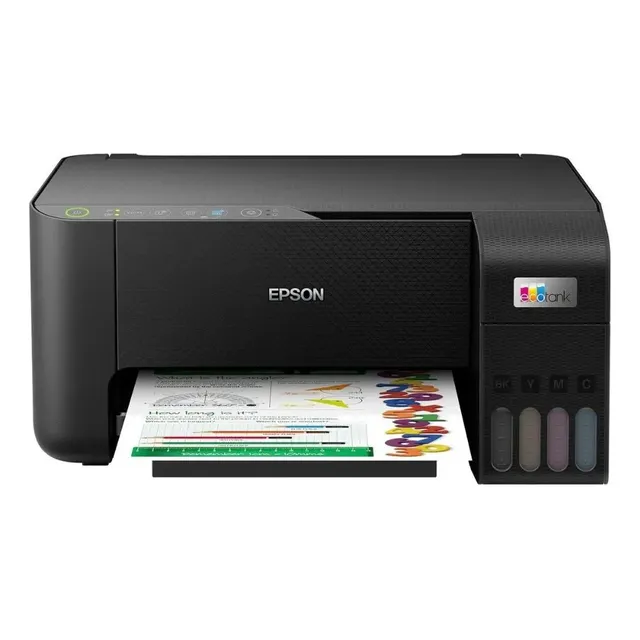 Impressora Multifuncional Cor Epson Ecotank L3250 127/220v Preto 127/220v