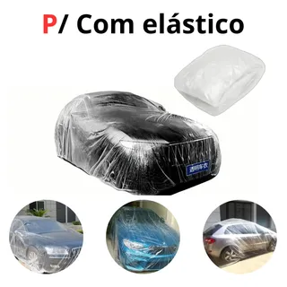 Capa Plástica Elástico P Transparente Carro Proteção Automot