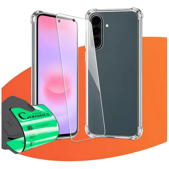 Capa Capinha Anti Queda + Película Para Samsung Galaxy A56