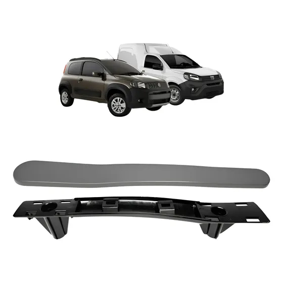 Puxador + Moldura Elétrica Fiorino/uno 2 Portas Vivace Cinza