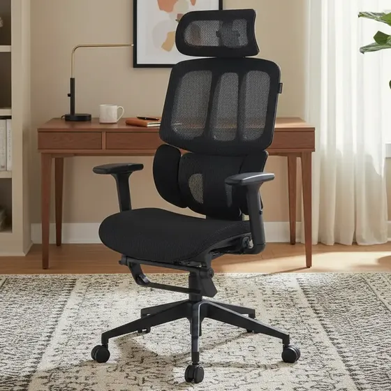 Cadeira De Escritório Ergonômica Presidente X-ergo Preta