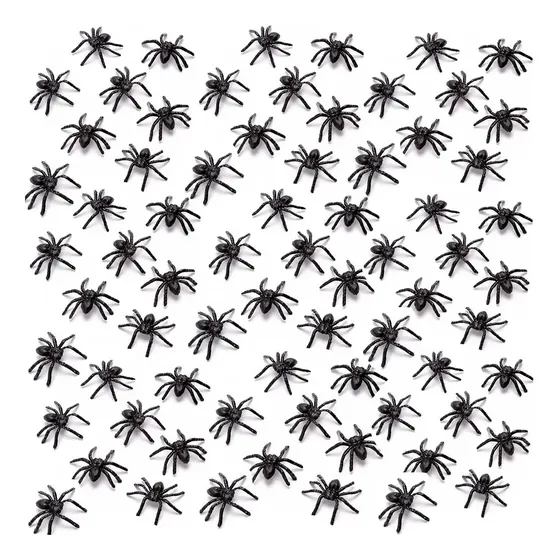 60 Mini Aranha De Plástico Para Lembrancinha Festa