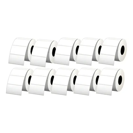 Kit 10 Rolos Etiqueta Térmica 50x30mm Adesiva Branco