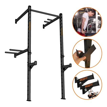 Rack Agachamento Supino Paralela Suporte Segurança Preto Microtexturizado
