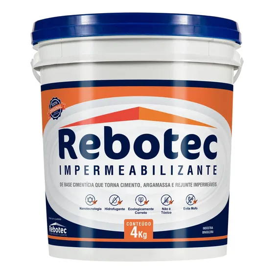 4 Kg Rebotec Impermeabilizante - Pronta Entrega Sp + Brinde!