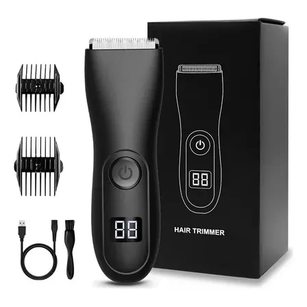 Aparador De Pelos Masculino Usb Recarregável Á Prova D'água Preto 127/220v