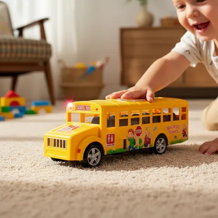 Brinquedo Ônibus Escolar Americano School Bus 27cm Luz E Som