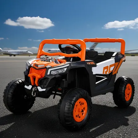 Quadriciclo Infantil Elétrico Utv 12v Musica E Farol De Led Laranja 127/220v