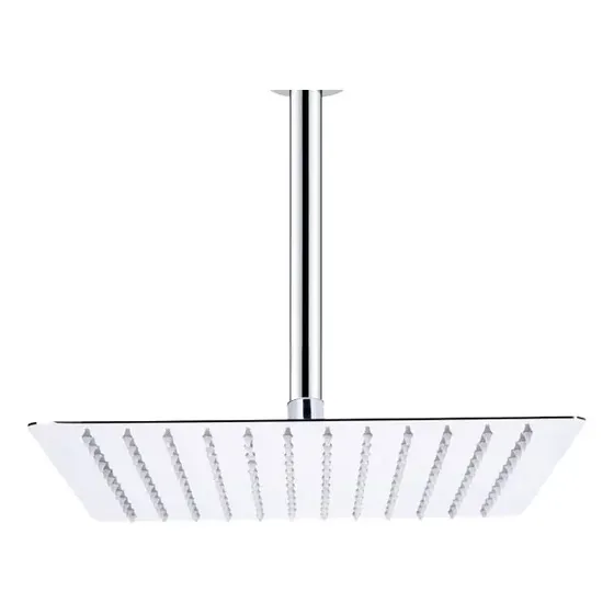 Ducha De Teto Inox Ss304 25cm Square Slim 25x25 Com Braço