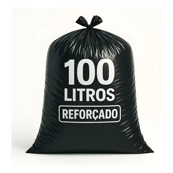 Saco De Lixo 100 Litros Preto Reforçado Resistente Embalar
