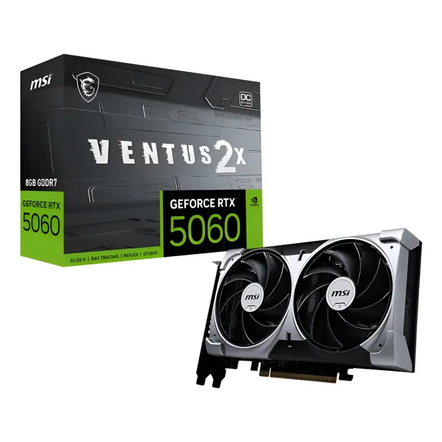 Placa Gráfica Nvidia Geforce Msi Rtx 5060 Ventus 2x Oc 8gb