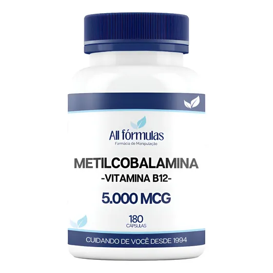 Vitamina B12 5.000 Mcg 180 Cápsulas Original Metilcobalamina