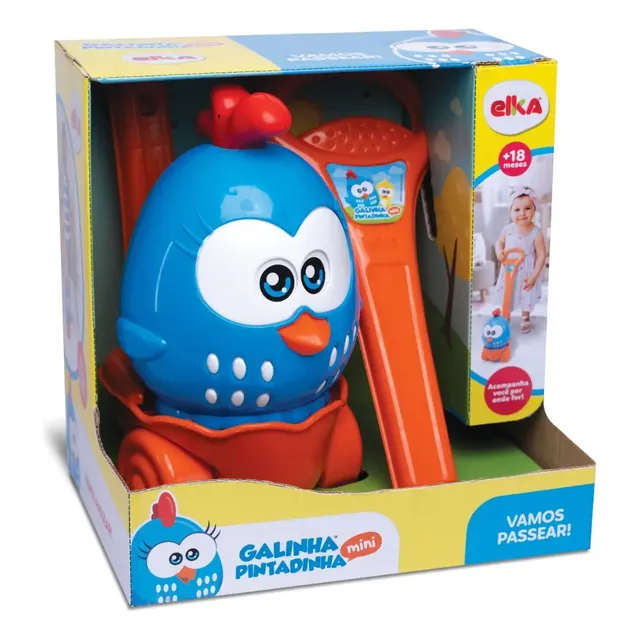 Empurrador Galinha Pintadinha Vamos Passear Elka