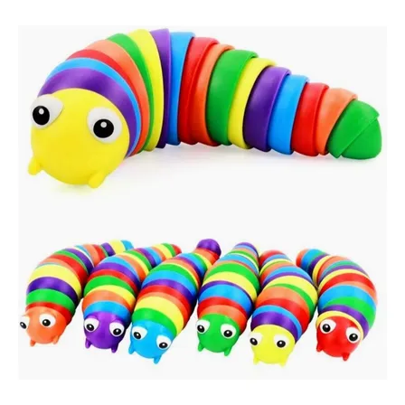 Brinquedo Para Bebê Até 1 Ano Lagarta Sensorial Led