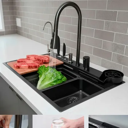 Cuba Gourmet Cozinha Multifuncional Inox Escovada Lava Copos